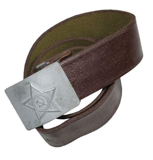 Ремень солдатский брезентовый обливной с бляхой серебристого цвета Ремень солдатский брезентовый обливной с бляхой серебристого цвета