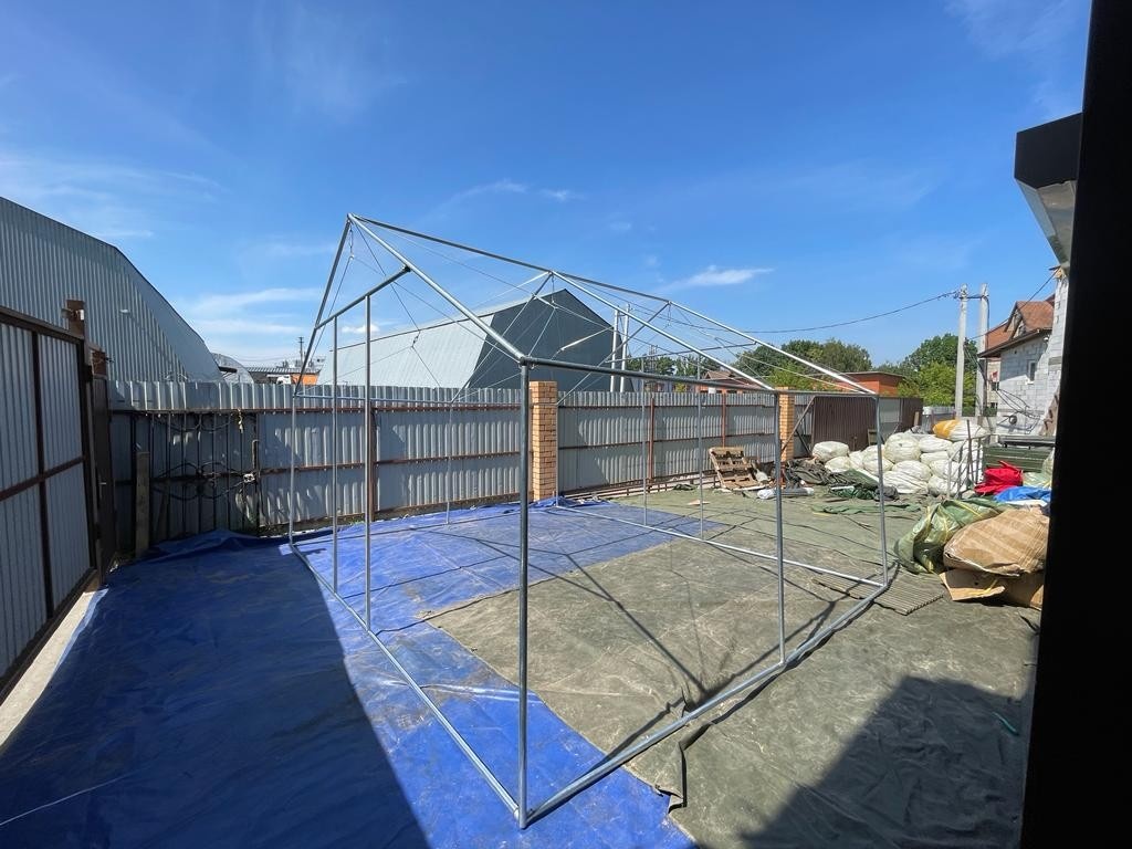 Палатка Каркасная утепленная зеленого цвета 5х4